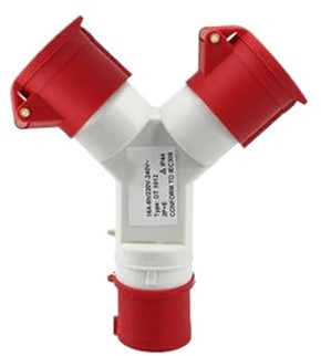Enchufe industrial tipo Y, resistente al agua, IP44, 1 a 3, 1 a 2, 16 A, 32 A, 3, 4 y 5 pines, 220 V, 380 V, conector multifuncional de 3 vías.(5P-16A-1-2)