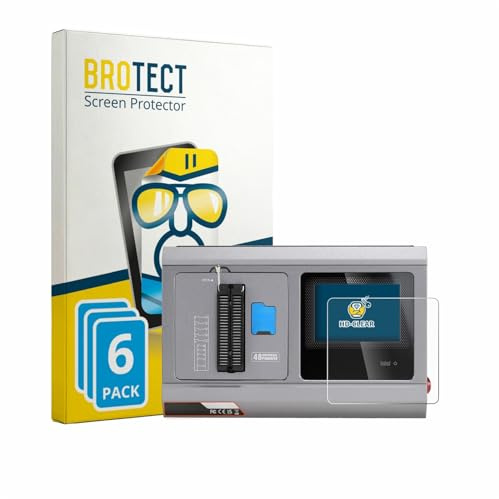 BROTECT 6 Stück Schutzfolie für Xhorse Multi-Prog Displayschutz Folie Made in Germany, Ultra-Klar