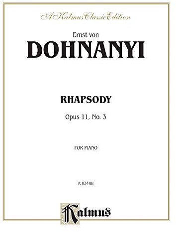 Rhapsody, Op. 11, No. 3 (Kalmus)