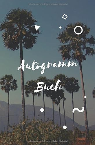 Autogramm Buch: Erinnerungsbuch mit 120 Seiten um Unterschriften und Nachrichten von Stars und Promis zu sammeln - Notizbuch als Andenken für Signaturen oder zum Einkleben von Autogrammkarten