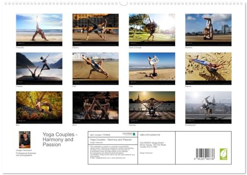 Yoga Couples - Harmony and Passion (hochwertiger Premium Wandkalender 2025 DIN A2 quer), Kunstdruck in Hochglanz