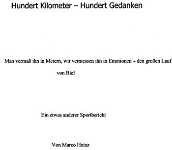 Hundert Kilometer - Hundert Gedanken