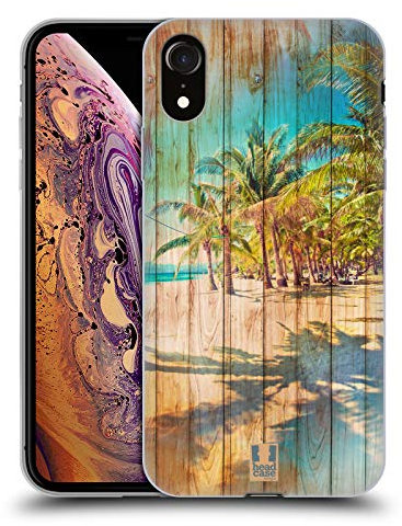 Head Case Designs Strand Mix Von Holz Drucken Gel Handyhülle Hülle [Militärischer Schutzgrad] Kompatibel mit Apple iPhone XR