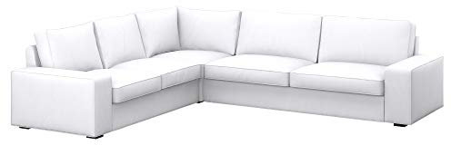 Soferia Sofabezug L Form Kompatibel Mit Kivik 2+2 Ecksofabezug Ecksofaüberzug Ecksofaüberwurf Sofaschoner Cover Kunstleder Lederoptik Wasserabweisend Pflegeleicht Antiallergisch Eco Leather Weiß