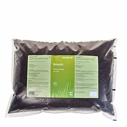 Bokashi Schwarzerde 4kg, organischer Garten-Langzeitdünger mit EM und Holzkohle, der Humusaufbau, aktives Bodenleben und vitale Pflanzen fördert (4)