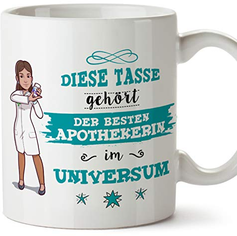 MUGFFINS Tasse/Becher Apothekerin (Beste im Universum) - Lustige und Originelle Pharmazie Geschenke