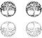 URBAN SHe° Sterling Silver Tree of Life Stud Earrings Family tree symbolic