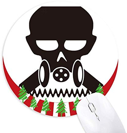 Verschmutzung Biochemische Cyborg Gasmaske Rund Gummi Maus Pad Weihnachtsdekoration