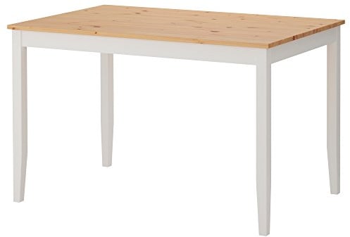 LERHAMN Tisch 118x74 hell antik gebeizt / weiß gebeizt
