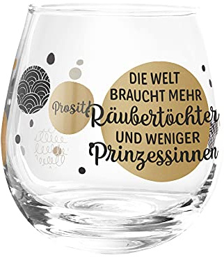 Whiskyglas, Wasserglas oder auch Weinglas mit Spruch Die Welt braucht mehr ...