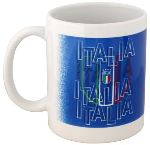 OFFICIAL PRODUCT FIGC Italian National Italian Azzurri Euro World Cup Ceramic Mug with White Interior