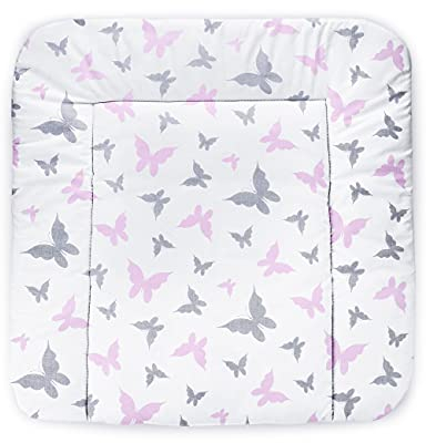 Balbina Wickelunterlage Wasserdicht Wickeltischauflage Wickelauflage baumwolle 85x75 Kolibri Rosa
