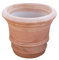 Biscottini Vase pour plantes d'extérieur 60 x 60 x 53 cm fabriqué en Italie – Vases en terre cuite pour plantes d'extérieur – Grand pot d'extérieur