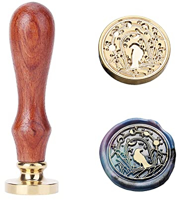 AMTOL Wachssiegelstempel, Sternsiegelwachsstempel-Set, Vintage-Stil, personalisierbar, Sternenhimmel, Wachsstempel für Briefkarten, Einladungen, Geschenkverpackungen