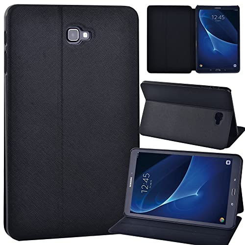 Samsung Galaxy Tab A6 10.1 case, Samsung T580 Case, Galaxy T585 Case, Printed PU Flip Leather Smart Lightweight Shell Stand Cover Case for Samsung Galaxy Tab A 10.1 T580 / T585 (black)
