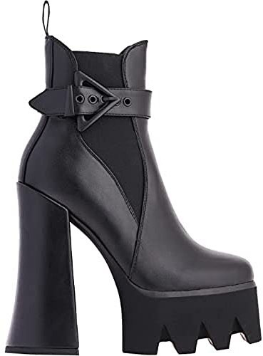 LAMODA Damen Perceptions Mid Calf Boot, Black Pu, 39 EU