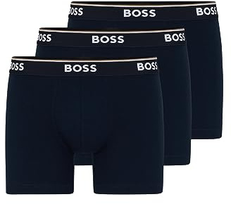 BOSS mens 3-pack Power Cotton Stretch Trunks Boxer Shorts, Blue Peacock, Large US