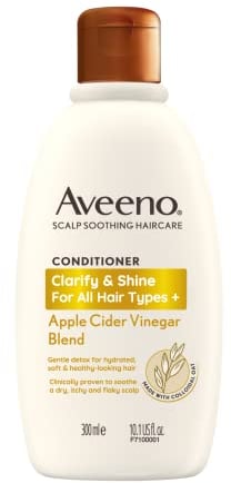 Aveeno Clarify and Shine Apfelessig Kopfhaut Beruhigende Spülung für alle Haartypen, 300 ml