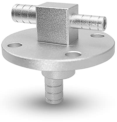Billet Réservoir de pompe à essence compatible avec modèles Yamaha Rhino 660 450 Carb, réservoir de pompe à huile en aluminium 6061-T6, argent