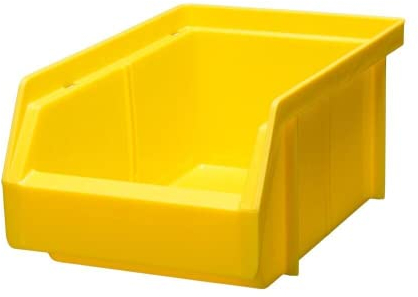 Lagerboxen Lagersichtbehälter Stapelboxen Sichtboxen Sichtlagerkästen Werkstatt Keller Garage Kleinteile Aufbewahrung Farbe und Größe wählbar Made in Germany (Gelb, 33 x 21 x 15,5 cm)