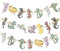 Drachen-Banner, 2 Stück, Aquarell-Drachen, Party-Banner, Fantasy-Drachen-Party-Banner, Drachenritter, Geburtstagsparty-Dekorationen für Dinosaurier-Thema, Babyparty-Zubehör