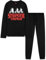 Stranger Things Schlafanzug Mädchen & Teenager, Pyjama Kinder Mädchen Lang, Baumwolle Pyjama Set 9 bis 15 Jahren - Geschenke für Mädchen (Schwarz, 14-15 Jahre)