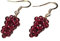 Ohrringe Hängend,Granat-Tropfen-Ohrringe Mit Perlen-Trauben-Anhänger, Goldene Ohrhänger, Edelstein-Ohrringe, Kristall, Kreativer Süßer Schmuck, Geschenk Für Mädchen, Mutter, Ehefrau