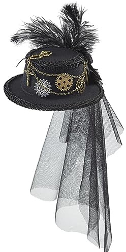 Amagogo Steampunk Zylinder, Gothic Vintage Stil, Kopfbedeckung für Damen Und Herren, Party Stirnband