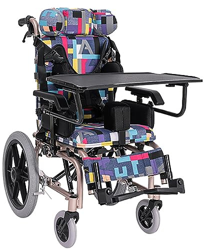 LuusMm Ältere Und Kinder Transportieren Rollstuhl, 45 ° -Lollstuhlwagen, Einstellbarer Hoch Des Rückenläufers, Einem Rollstuhl Mit Multifunktionalem Push -Rollstuhl,With plate