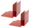 Alco-Albert 4302-10-4 - Buchstützen aus Metall, 4 Stück, rot, 14 x 14 x 12,5 cm, für Schule, Büro und Zuhause
