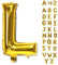 Custom Letters Balloon Gold, Large Helium Alphabet Name Balloon L Decor, 40 Inch Self Inflating Mylar Letter Foil Word Customize Balloons for Girls Women Birthday Anniversary Party Decoration Supplies