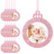 Fassory 20 Stück Weihnachtsschmuck Filz glitzernder hängender Fotorahmen, Weihnachtsbaumkugeln, abgebildete Geschenkanhänger, Jubiläumsdekorationen, Geburtstagsparty-Zubehör (rosa Weihnachtskugel)