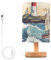 Lampada da comodino a forma di barca a vela nel mare con onde e faro, lampada da tavolo con base antiscivolo, affascinante luce notturna per camera da letto e soggiorno