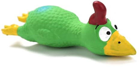 Hundekauen Spielzeug, Hund Spielzeug sicherer Latex Hund quietschende Spielzeuge Haustier Welpe Zahnen Hühnchenspielzeug schreien Gummi -Huhn -Latex -Hundespielzeug Klang lustiges Kauen interaktives