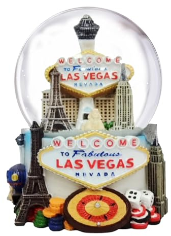 City-Souvenirs Las Vegas Schneekugel Skyline der Casinos 8,9 cm, 10318