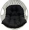 Yahbrra Patio Hanging Chair Cushion Pad for Outdoor Indoor Egg Hanging Basket Chair - Soft Indoor Outdoor Furniture Recliner (Color: Black, Size: 120*80cm)