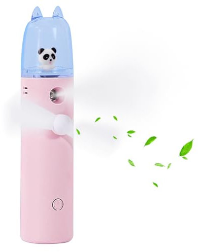 Mini ventilador de mano 3 en 1 ventilador de mano portátil lindo ventilador de bolsillo USB con nebulización y linterna regalo para mujeres Summer Essentials ventilador de mano ventilador USB mini ven