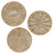 3er-Set Boho Gold Wandskulpturen Runde Wanddekoration Metall Wandschmuck Dekorationen 3D Metallbilder Modernes Kunstwerk für Haus Wohnzimmer Esszimmer Schlafzimmer Küche Korridor(30cm*30cm), Typ-6