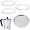 GXGM Cafetera universal para repuestos Moka (3 anillos de sujeción de silicona + 1 filtro) (6 TZZE)