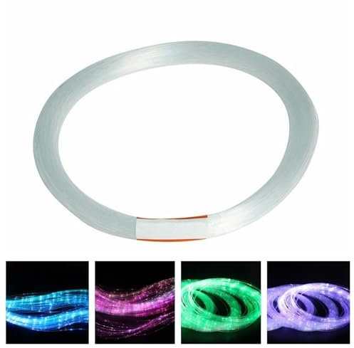Cable de fibra óptica de plástico PMMA de 3 m x 0,75 mm/1 mm con punto de inflamación brillante, 100 hebras luminosas for luces LED de techo con cielo estrellado y fibra óptica(1.0mm)