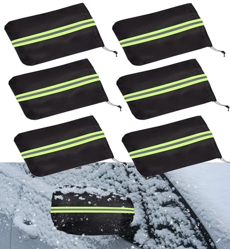 Auto Außenspiegel Frostabdeckung, Seitenansicht Spiegel Abdeckung, Frostschutz für Auto Rückspiege Abdeckung, 40x30cm Autospiegel Schutzhülle Schneeabdeckung, Seitenspiegelabdeckung, 3 Paar