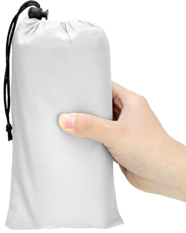 QWORK® Picknickdecke, 140 x 200 cm, Reißfestes Nylon, Wasserabweisend, Hochwertige Campingdecke