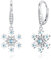 Schneeflocken Ohrringe für Damen Sterling Silber Weihnachten Schneeblume Ohrstecker Schneeflocke Schmuck Geschenke