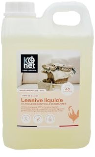 K-ONET - Lessive liquide - Parfum agrumes - Huiles essentielle agrumes bio - 40 lavages - 2 l