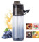 750ml Sport Air Wasserflasche mit 4 6 7 8 Geschmack Pods Trinkflasche BPA Frei, 0 Zucker 0 Kalorien für Fitness Schule (A7, 4 Geschmack Pods)