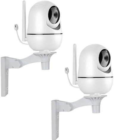 VVHOOY Support mural pour moniteur de bébé compatible avec HelloBaby HB65/HB40/HB6550/HB66/HB6339/HB6550 Pro, support réglable à 180° pour la plupart des appareils photo avec vis 1/4 (lot de 2)