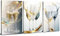 3 Piece Kitchen Wall Art Wine Glass Pictures Wall Decor for Dining Room Abstract Marble Wine Posters Prints Teal Blue and Gold Goblet Paintings Modern Wall Artworks Home Family Bar Decorations 12x16”