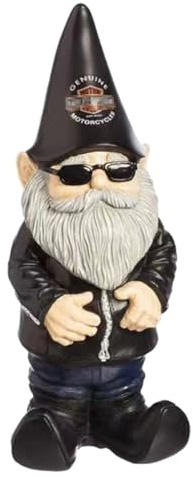 Fuwraixis Gartenzwerg Statue, Trendy Racer Garten Dekoration, Kreative Motorradfahrer Skulptur, Haus, Büro, Balkon, Terrasse Dekorationen, Geschenke für Männer