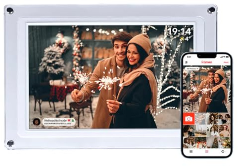 Rollei Smart Frame WiFi 109 elektronisk digital bildram Frameo WLAN digital fotoram 10,1 tum, 1280 x 800 IPS, pekskärm 32 GB minne akryl, digital fotoram-digitalram