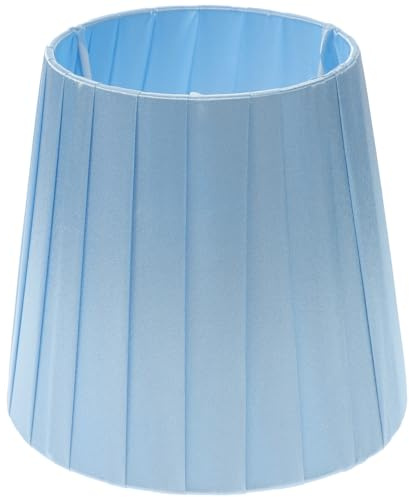 Lampenschirm zum Aufclipsen 3cm Blau Stoff Eisen für Leuchten | Kleiner Tischlampenschirm, Einfache Optik, für Heimdeko an Steh und Tischleuchten